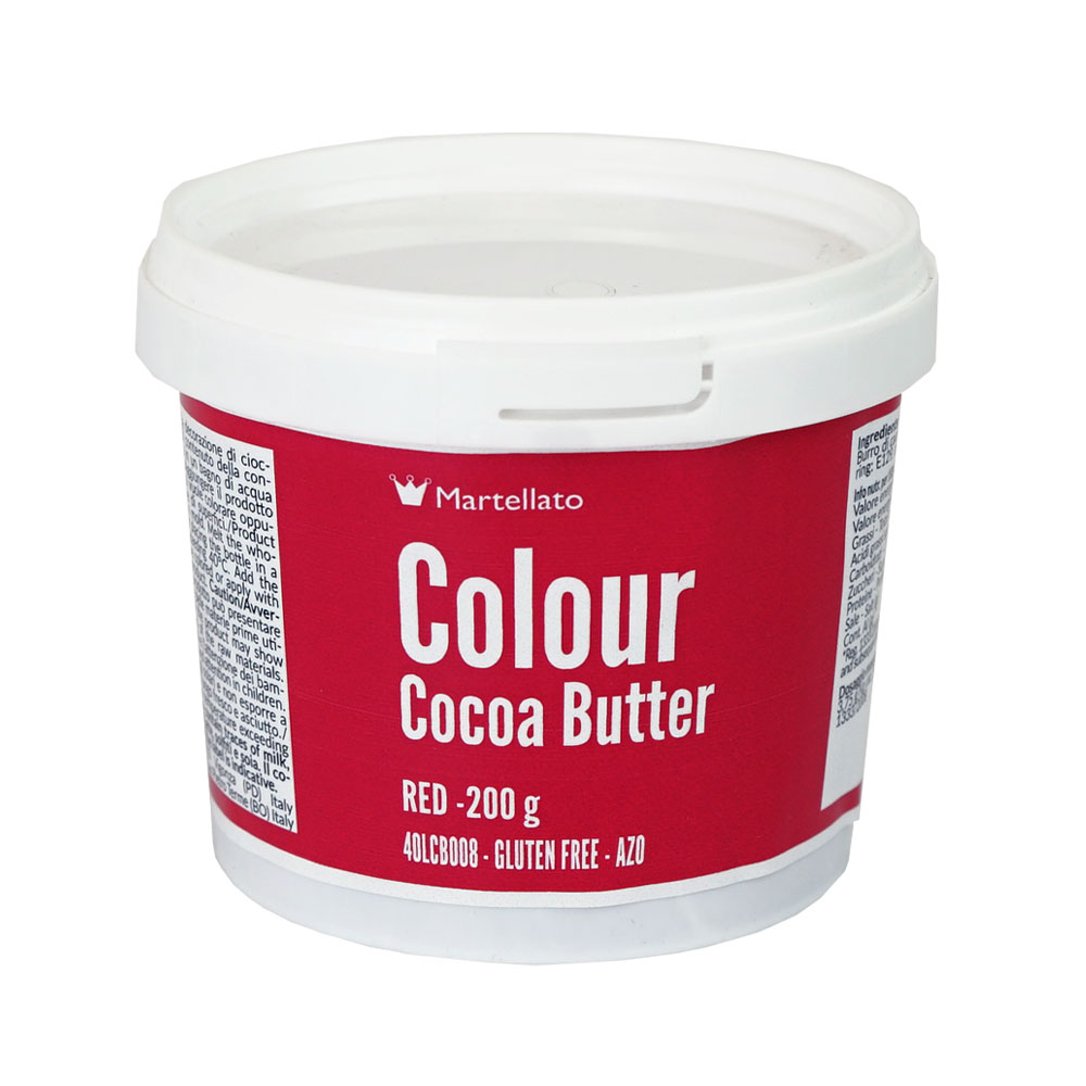Beurre de cacao rouge  200 g Martellato
