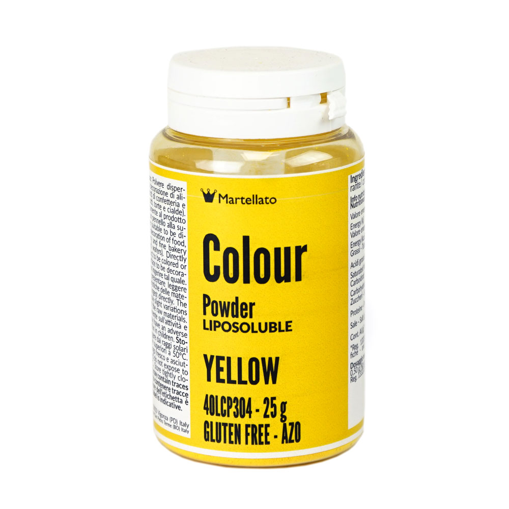 Colour Powder Yellow Liposoluble 25 g Martellato